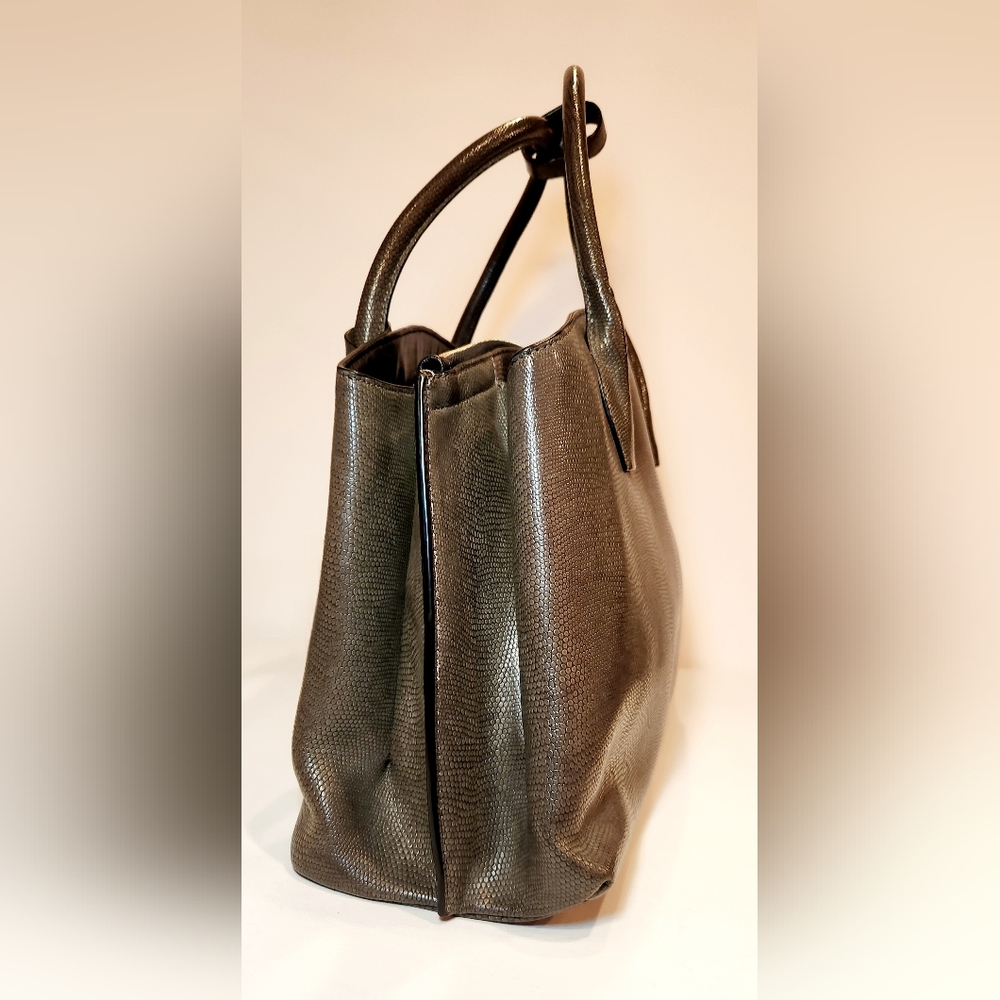 Henri Bendel Premium Luxe Line Gray Satchel - Picture 4 of 9